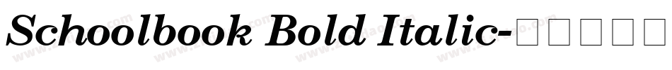 Schoolbook Bold Italic字体转换